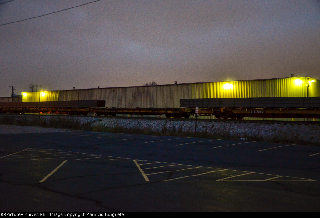 PTTX Flat Car with steel beams